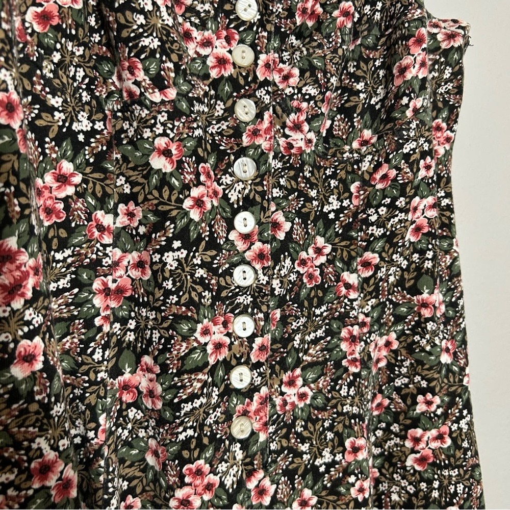 Energie Y2K 90s Style Ditsy Floral Shorts Romper Button Front 100% Cotton Medium - Picture 5 of 8
